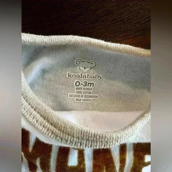 Koala Baby Outfit Size 0-3 Months, "Mommy’s Mane Man" Set Pants And Bodysuit - Picture 8 of 11